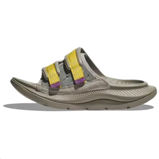 HOKA ONE ONE ORA Luxe Slide Slippers Unisex Lime Yellow