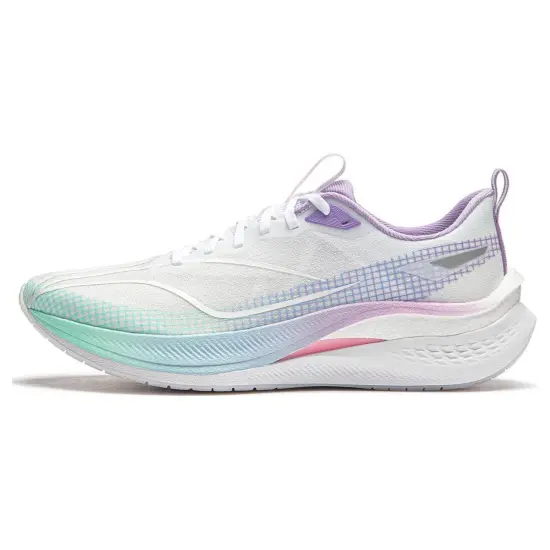 LiNing Red Hare 7 Pro Cushioned Slip Resistant Lightweight Low Top Running Shoes Men's White Purple
