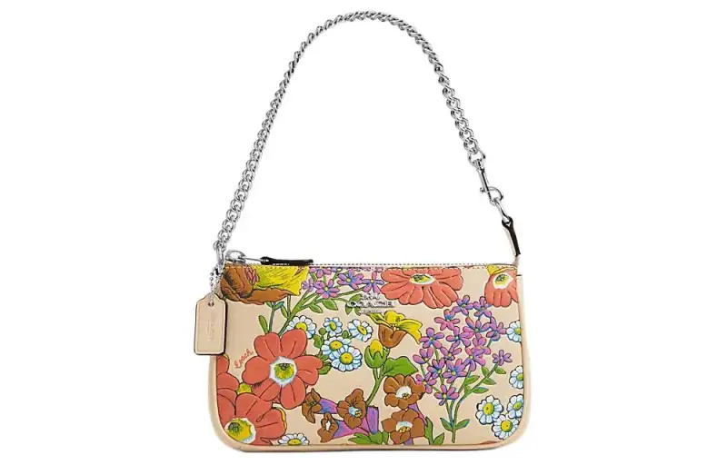 COACH Nolita Cow Leather One Shoulder Handbag Small Women's Ivory White