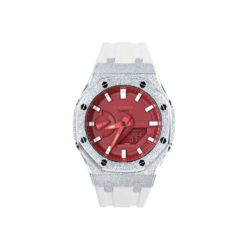 CASIO Unisex Liquid Crystal/Analog Dual Display Series 48.5mm Red Watch