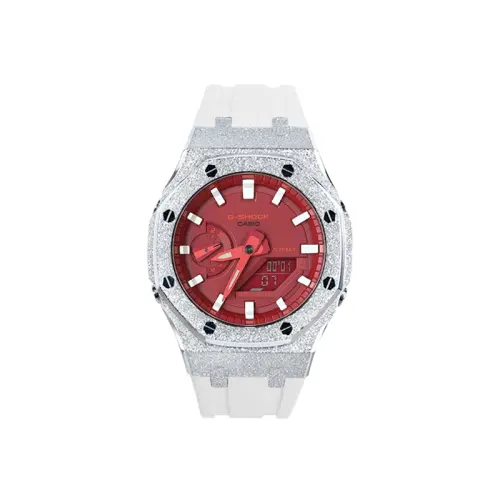 CASIO Unisex Liquid Crystal/Analog Dual Display Series 48.5mm Red Watch