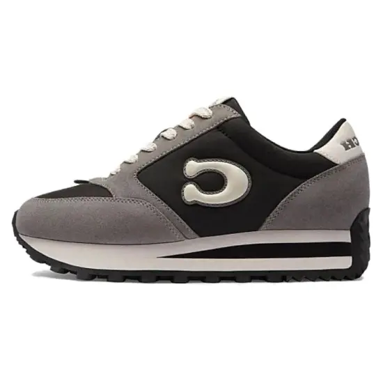 COACH Signature Casual Shoes Women's Low-Top Black Gray Color