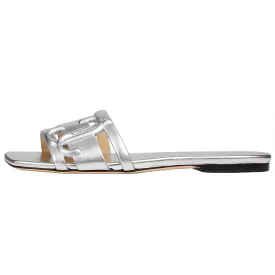 Jimmy Choo Slide Slippers Women's Silver