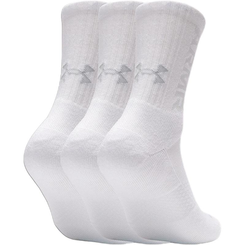 Under Armour Crew Socks Unisex 3 Pack White
