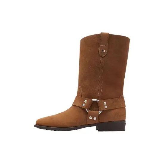 COACH Signature Ankle Boots Women's Coconut Brown