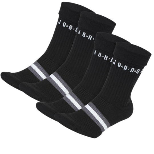 Jordan Crew Socks Unisex 2 Pack Black