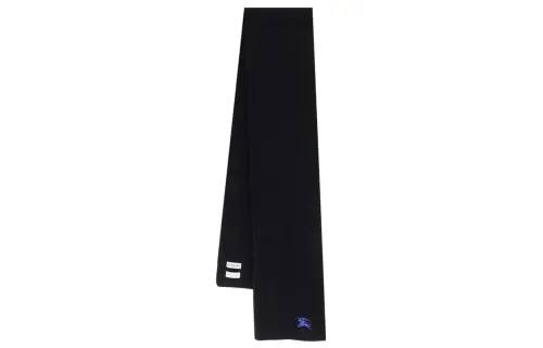 Burberry Ekd Embroidered Ribbed-Knit Scarf