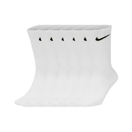 Nike Everyday Plus Cushioned Crew Socks 6 Pairs White