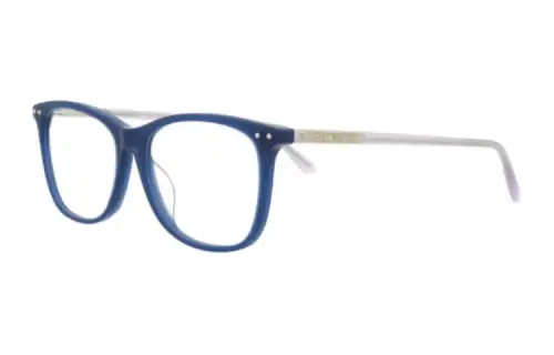 Bottega Veneta Plastic Square Eyeglass Frames Women's Blue