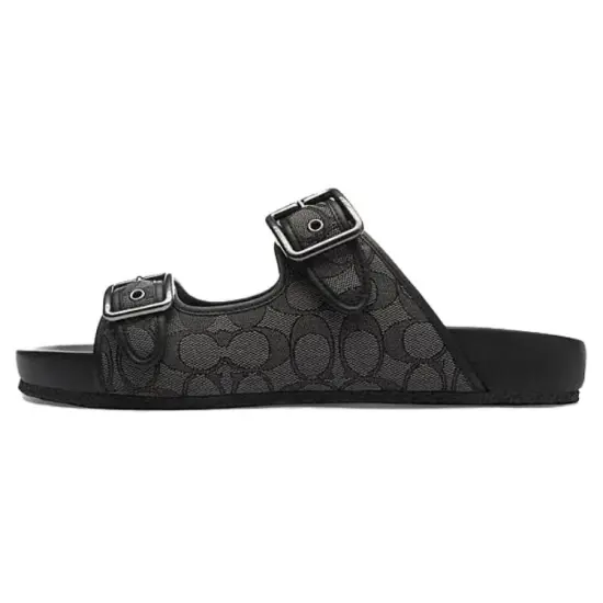 COACH Signature Slide Slippers Men Black