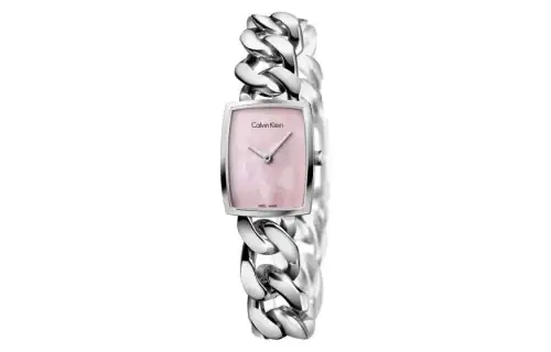 CK/Calvin Klein Wrist Watches Quartz Movement Stainless Steel Strap 22mm Pink Watch Dial Women's Watch