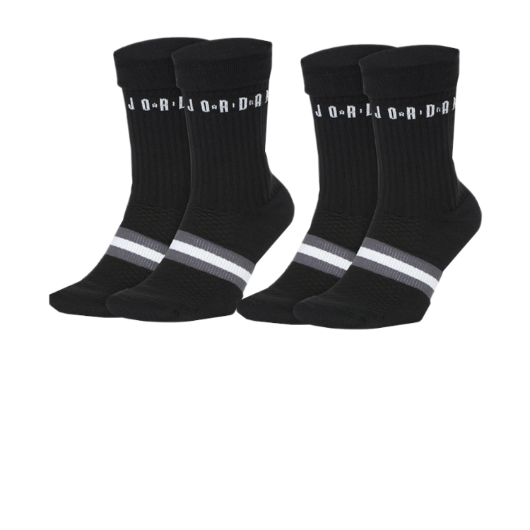 Jordan Crew Socks Unisex 2 Pack Black