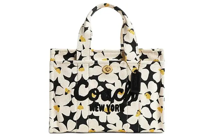 COACH Cargo Fabric Tote Bag, Shopping Bag, Shoulder Bag, Crossbody Bag, Handbag Medium Women's Chalk White