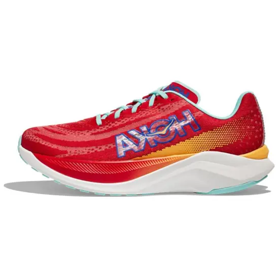 HOKA ONE ONE Mach X Running Shoes Men Low-Top Bright Red