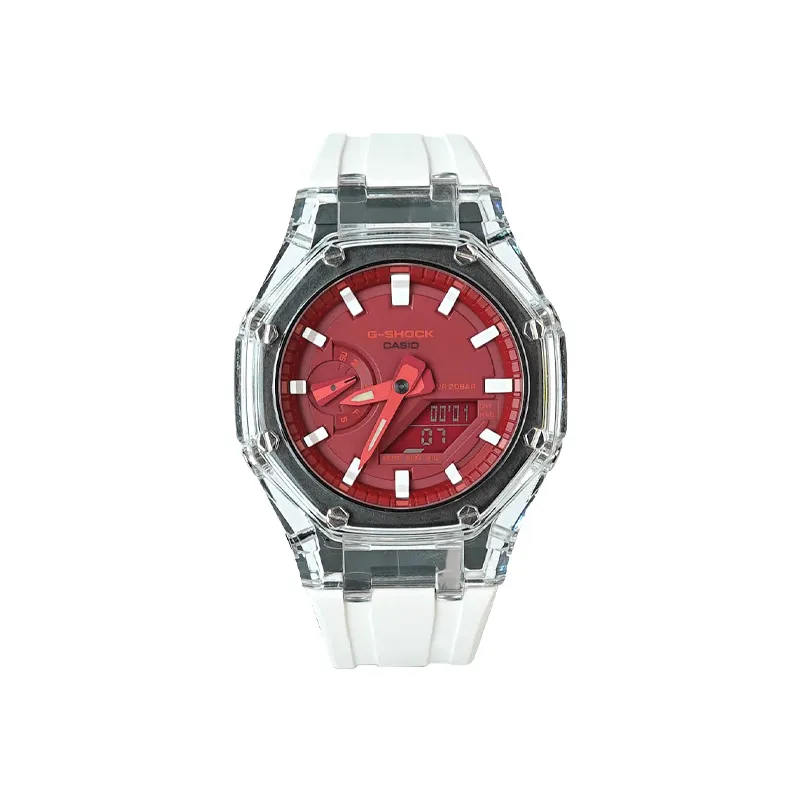 CASIO Unisex Liquid Crystal/Analog Dual Display Series Red Watch