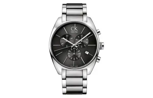 CALVIN KLEIN Wrist Watches Quartz Movement Stainless Steel Strap 44mm Black Dial Unisex ['50', 149262]m Waterproof