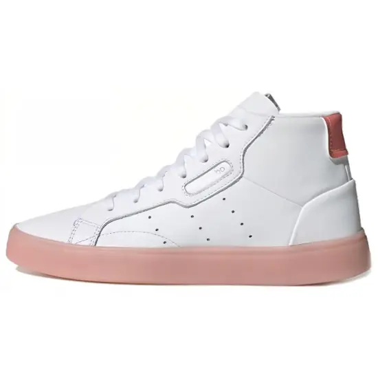 Adidas Originals Sleek Skateboarding Shoes Women's Mid-top White/powder