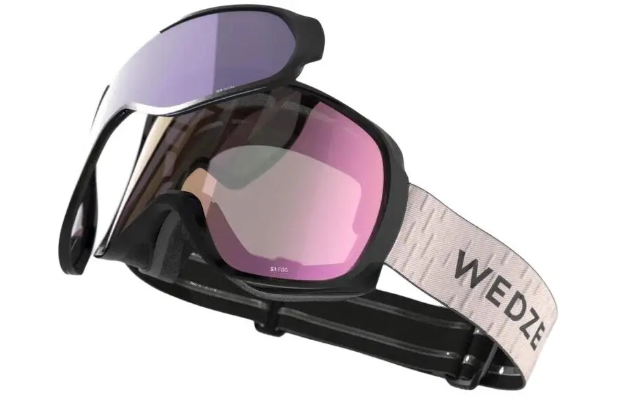 DECATHLON WEDZE Asia Version Anti Fog Snow Blindness Prevention Anti Fog Snow Blindness Prevention Unisex Ski Goggles