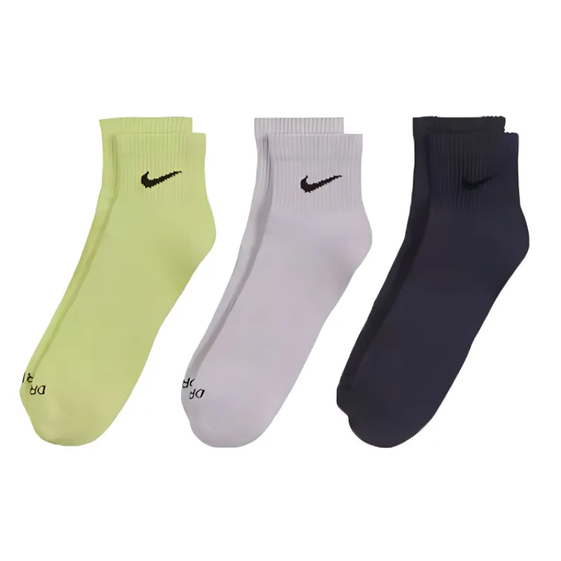 Nike Ankle Socks Unisex Yellow/Gray/Navy Blue