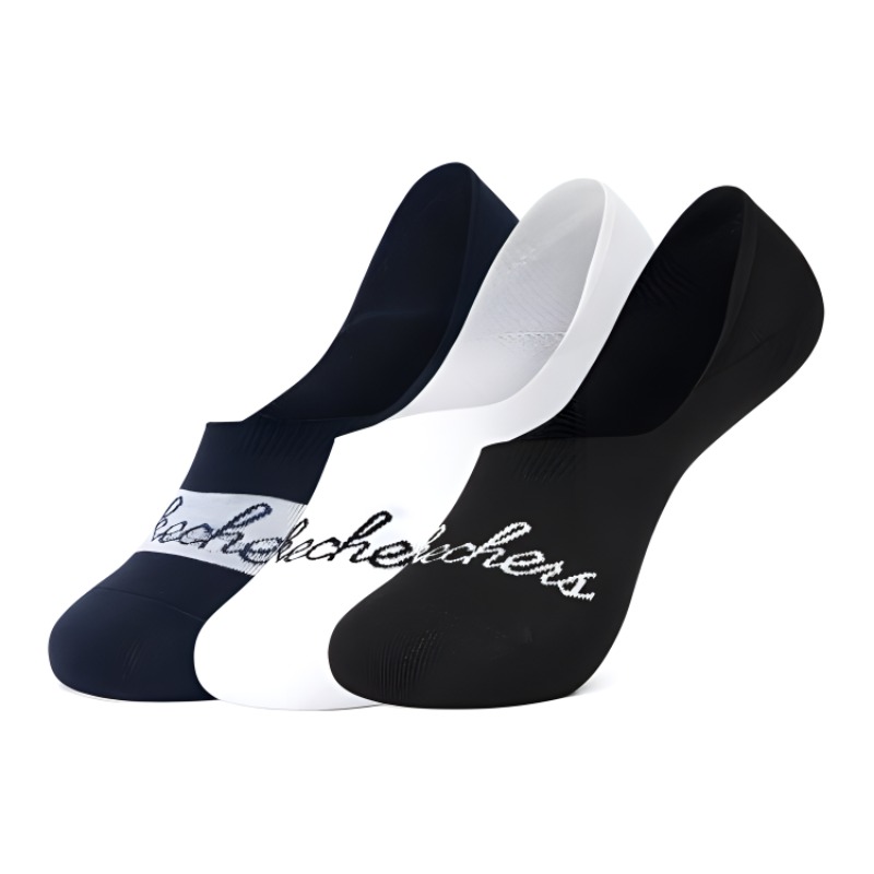 Skechers Colorful No Show Socks Unisex 3 Pack