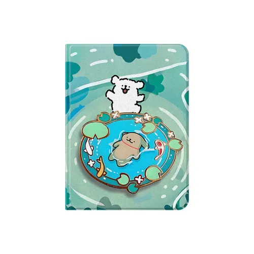 US 10 cents MSMF summer pond pool happy lines puppy niche ipadpro2022/21 model 12.9/11 inch/10th generation air5/4/10.9 inch/ipad6/5/9.7/10.2 inch tablet protective case