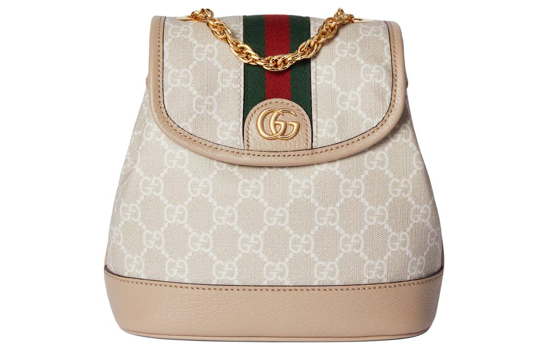 Женский рюкзак Gucci Ophidia (бежево-белый)