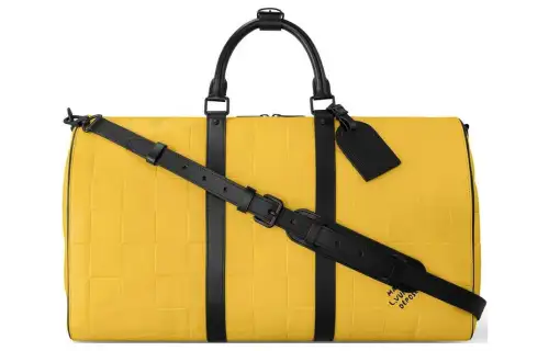 LOUIS VUITTON Keepall 50 Damier Scuba Yellow