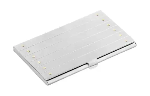 CARTIER Metal Card Holder Card Holder Women's Silver