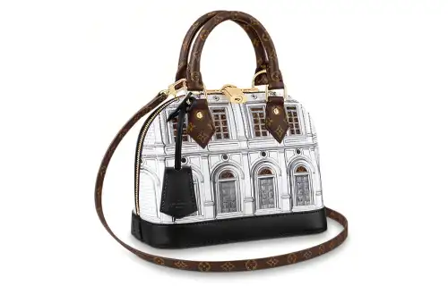 LOUIS VUITTON Alma Bb Silver/Black