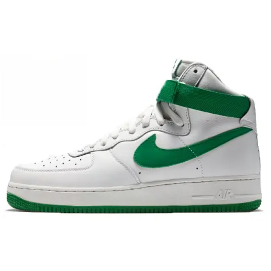 Nike Air Force 1 Skateboarding Shoes Men High-top White/green
