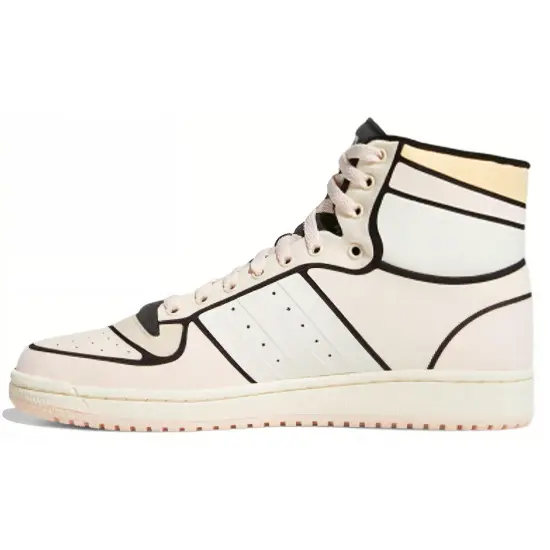 Adidas Originals Top Ten Vintage Basketball Shoes Unisex High-top White/Yellow/Black