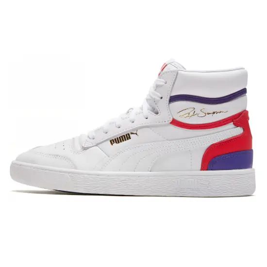 Puma Ralph Sampson Skateboarding Shoes Unisex Mid-top Red/Blue/White