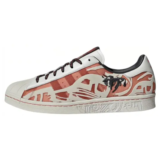 Adidas Originals Superstar Series Skateboarding Shoes Unisex Low-top White/Red