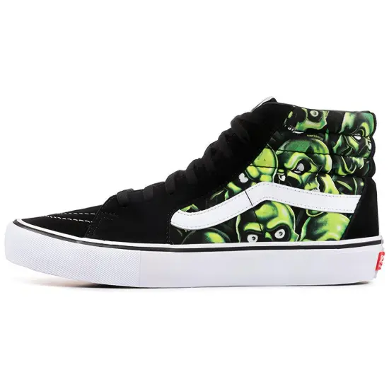 Supreme X Vans SK8 Hi Glow-In-The-Dark Skull Pile