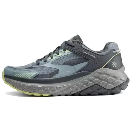 Skechers Sport Casual Shoes Men Low-Top Gray Blue Yellow