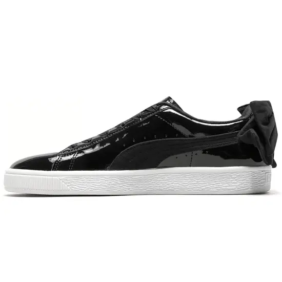 Puma Basket Skateboarding Shoes Women's Low-top Black