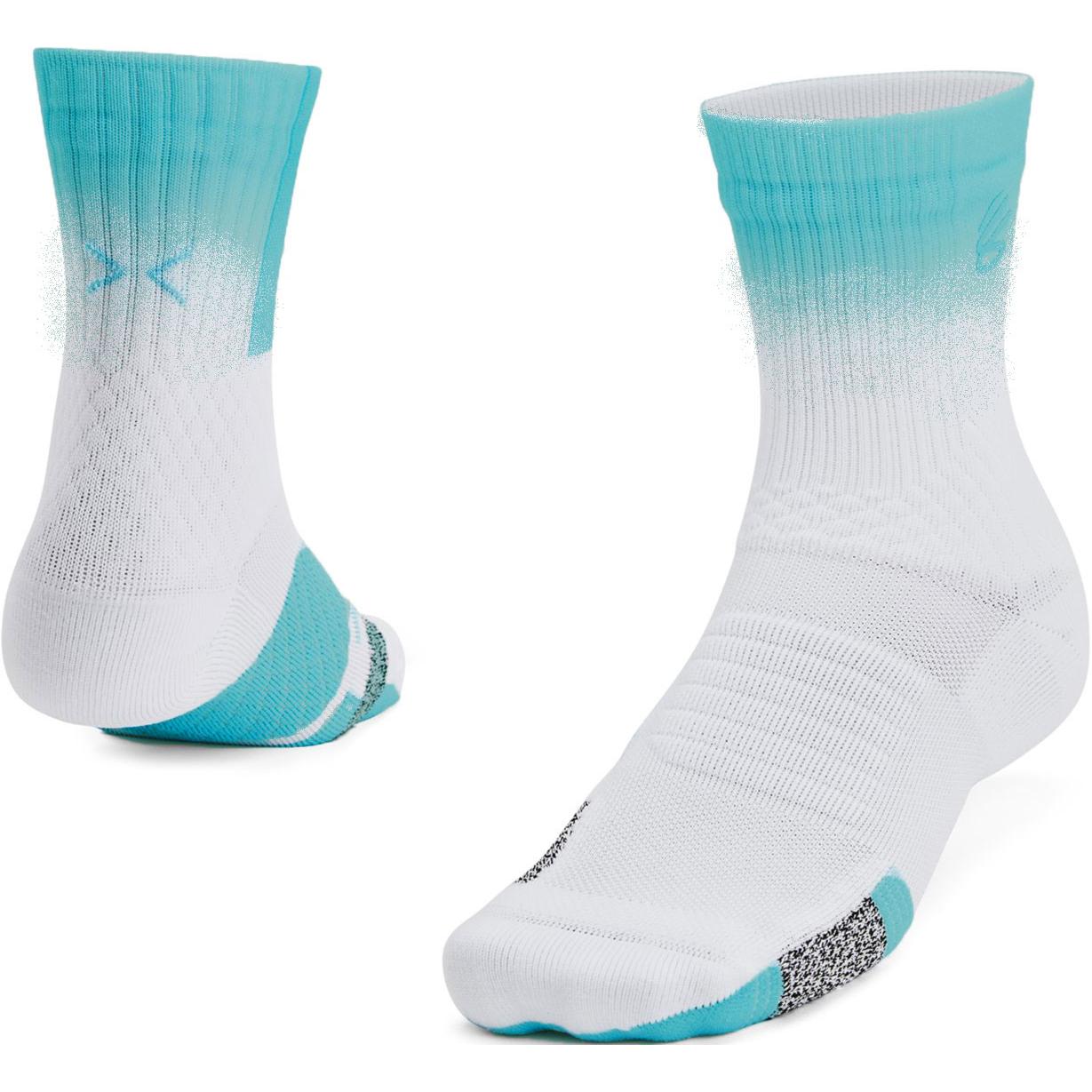 Under Armour Crew Socks Unisex 1 Pack White/Sky Blue