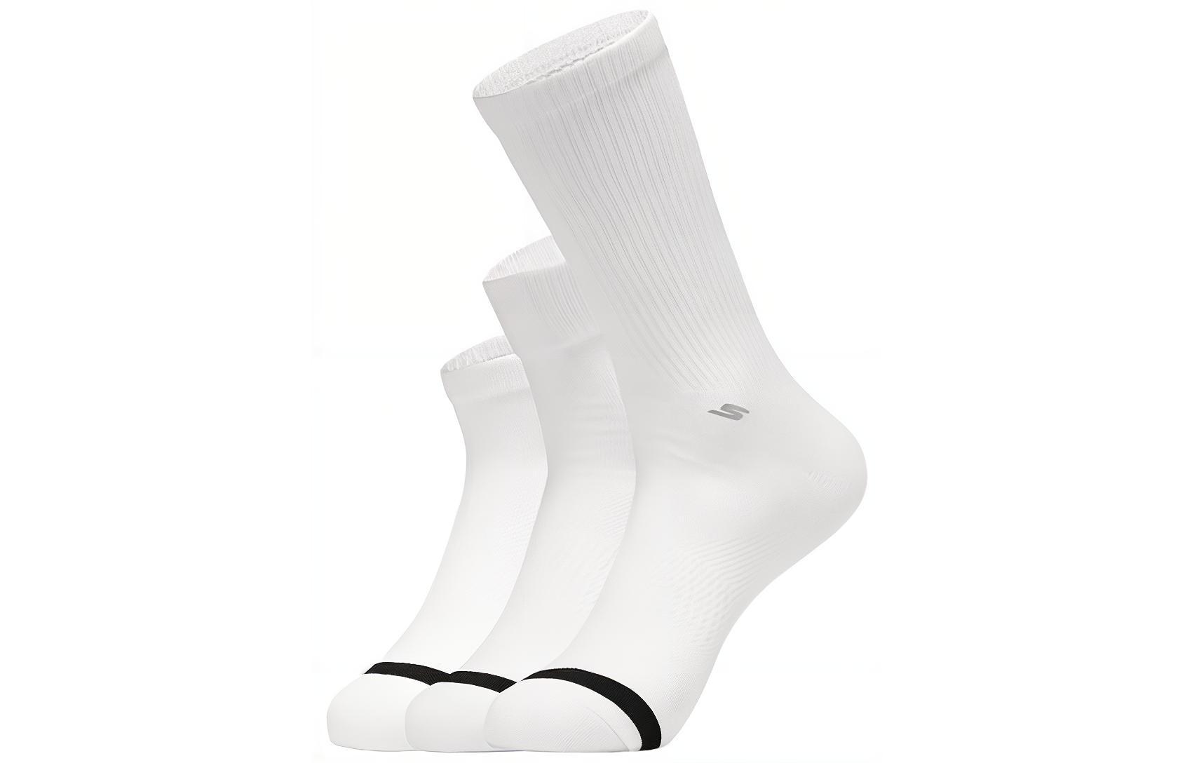 Skechers Crew Socks Unisex 3 Pack White/White/White