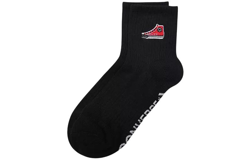 Converse Ambrodery Chuck Crew Socks Unisex 1 Set 2 Pack Black