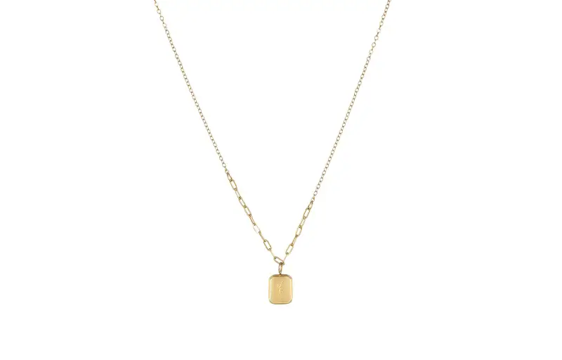 MISS XIA JWY Golden sophisticated small design pendant, fashionable universal chain for key bag stainless steel, brass necklace, light luxury style, high-quality style, simple and elegant design