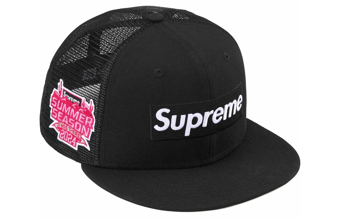 Supreme x New Era Baseball Caps Unisex Black