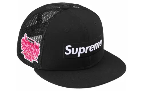 Supreme x New Era Baseball Caps Unisex Black