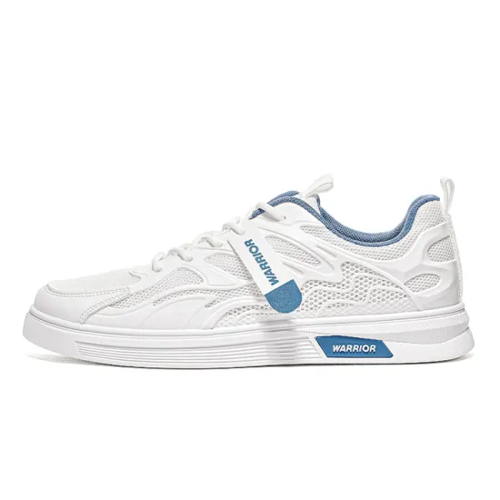 WARRIOR Skateboard Shoes Men Low Top White Mist 1 Blue