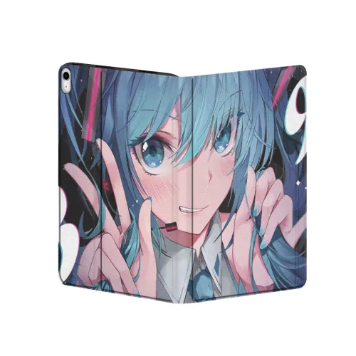 Xiaogu Hatsune Miku Cartoon Animation Trendy Brand Cute Silicone Skin Texture Suitable for Apple iPad Pro 12.9-inch/2020 Edition/Air5/4/2/10th Generation 10.9-inch/iPad9/8/7/11-inch/2022 Tablet Protective Case