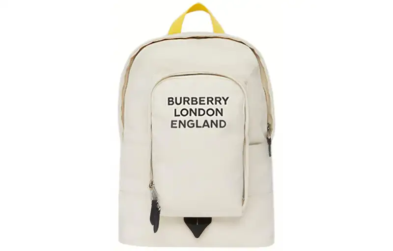 Burberry Canvas Backpack Large Men's Light Yellow