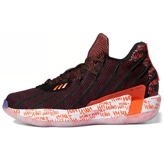 Adidas D Lillard 7 Basketball Shoes Men Mid-top Black/Orange
