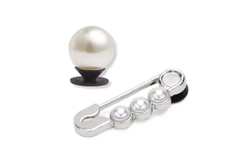 Crocs Acrylic Shoe Accessories Unisex Silver/White