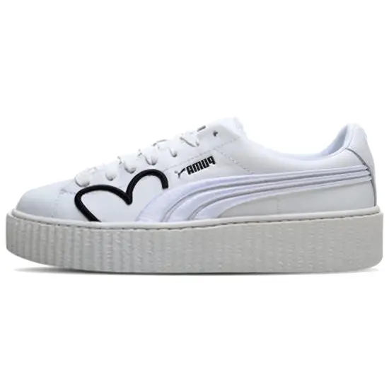 Puma Rihanna Fenty Skateboarding Shoes Women's Low-top White/Black