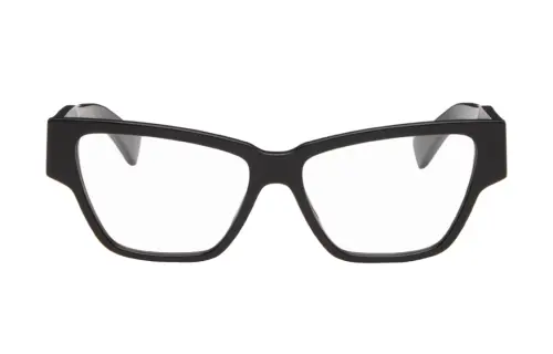 Bottega Veneta Recycled Acetate, Metal Irregular Shape Eyeglass Frames Women's Black
