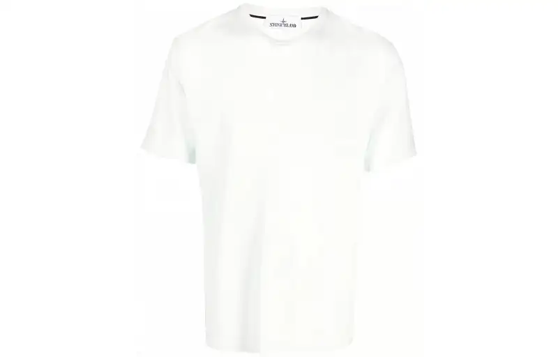STONE ISLAND T Shirts Men's White Crew Neck Moderate Straight Fit